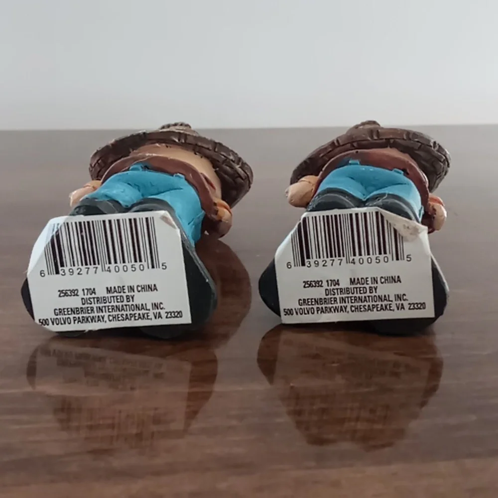 Set of 5 Ceramic Scarecrow Bobble Head Figures